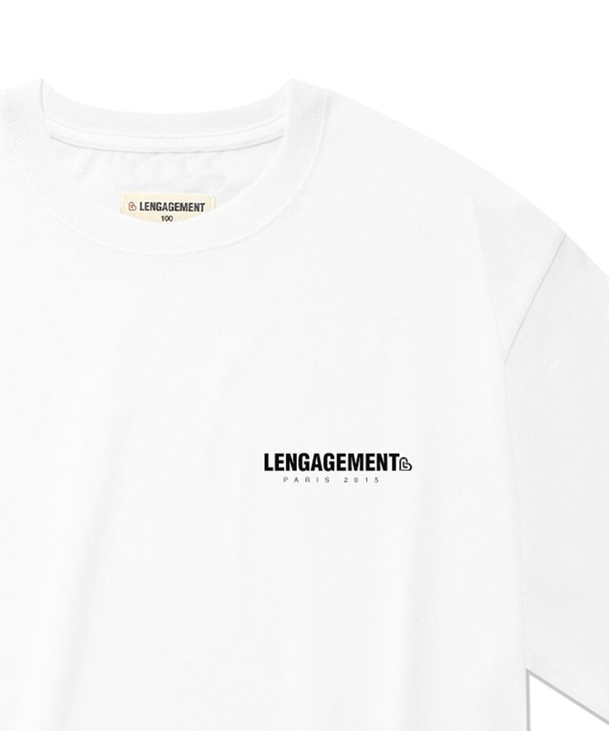 LENGAGEMENT Oversized Small Story Logo Short Sleeve T-Shirt [White]