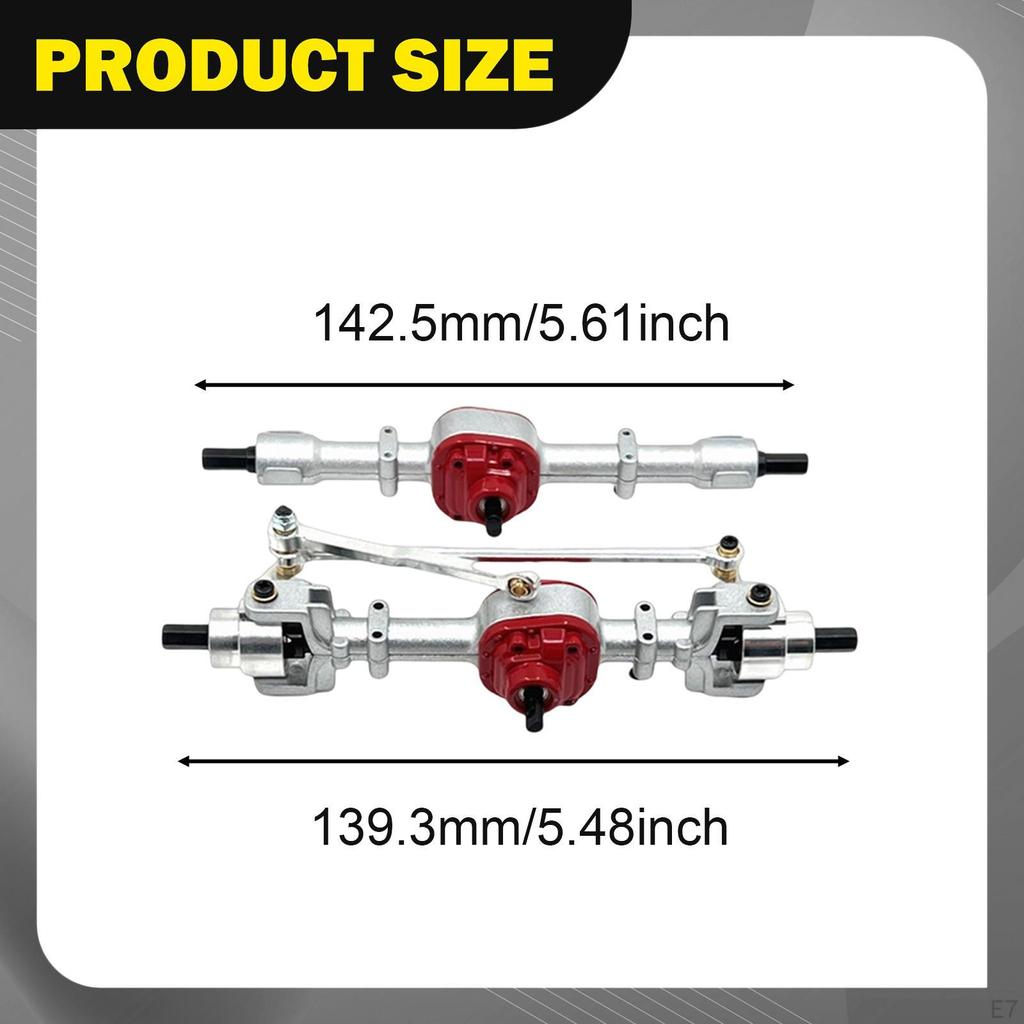 1/12 RC Front Rear Axle Assembly Car Accessory Modified Easy to Install with Drive Shaft