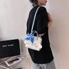 Chic Pu Leather Handbag For Women White Trendy Street Style Shoulder Bag 2023