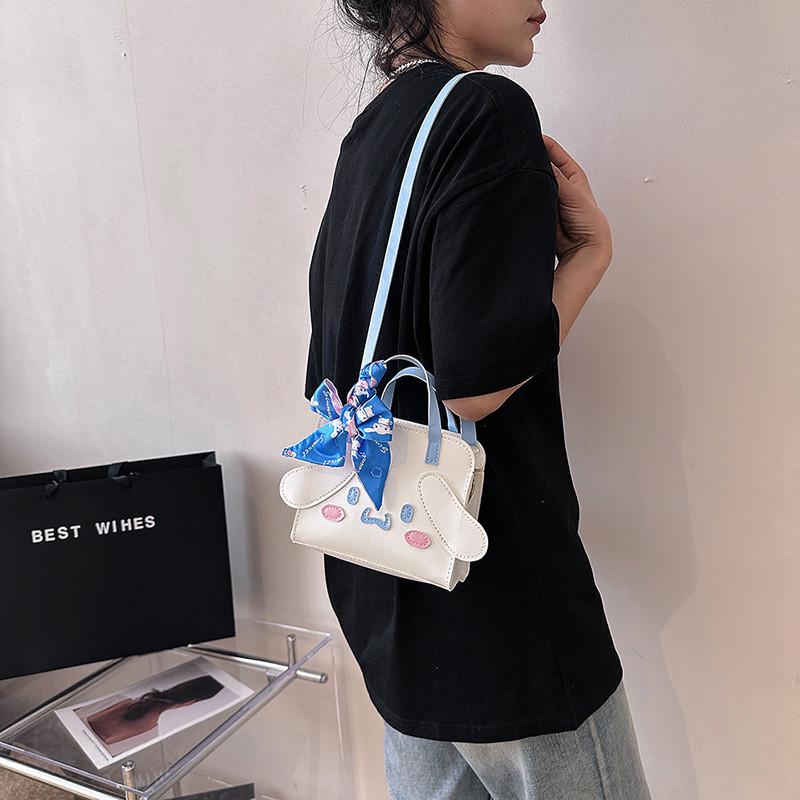Chic Pu Leather Handbag For Women White Trendy Street Style Shoulder Bag 2023