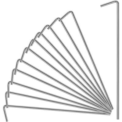7-shaped Galvanized Tent Nails Outdoor Picnic Blanket Fixed Pegs 16.5x2.5cm Lengthened Tent Stakes Camping Tent Accessories