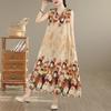 Sleeveless Plus Size Cotton Vintage Floral New In Dresses for Women Casual Loose Long Summer Dress