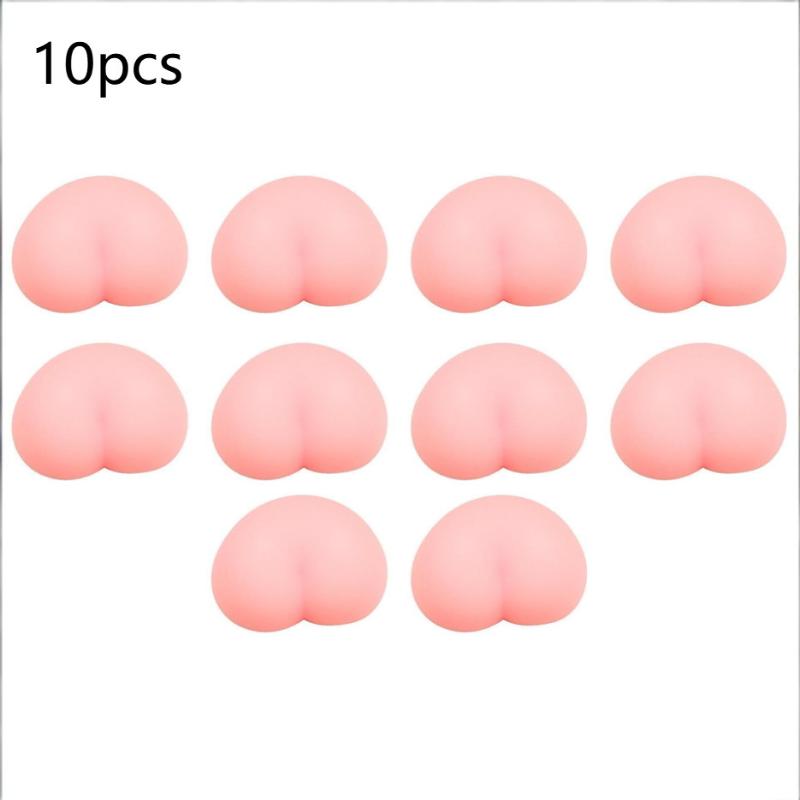 10/30/50 Fun Butt Mochi Squeezable 3D Stress Relief Peach Butt Stickers For Phone Decoration Accessories Toys