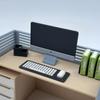 Realistisches Mini-Desktop-Computermodell Lebensechtes winziges PC-Dekor für Puppenhaus Sandtisch Foto Requisiten Kunstschaffungsbedarf