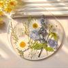 Non Slip Coaster Set Floral Print Acrylic Coaster, Non-Slip Surface Heat Resistant Protection Cup Pad, Pads Transparent Round Mat for Office Desk