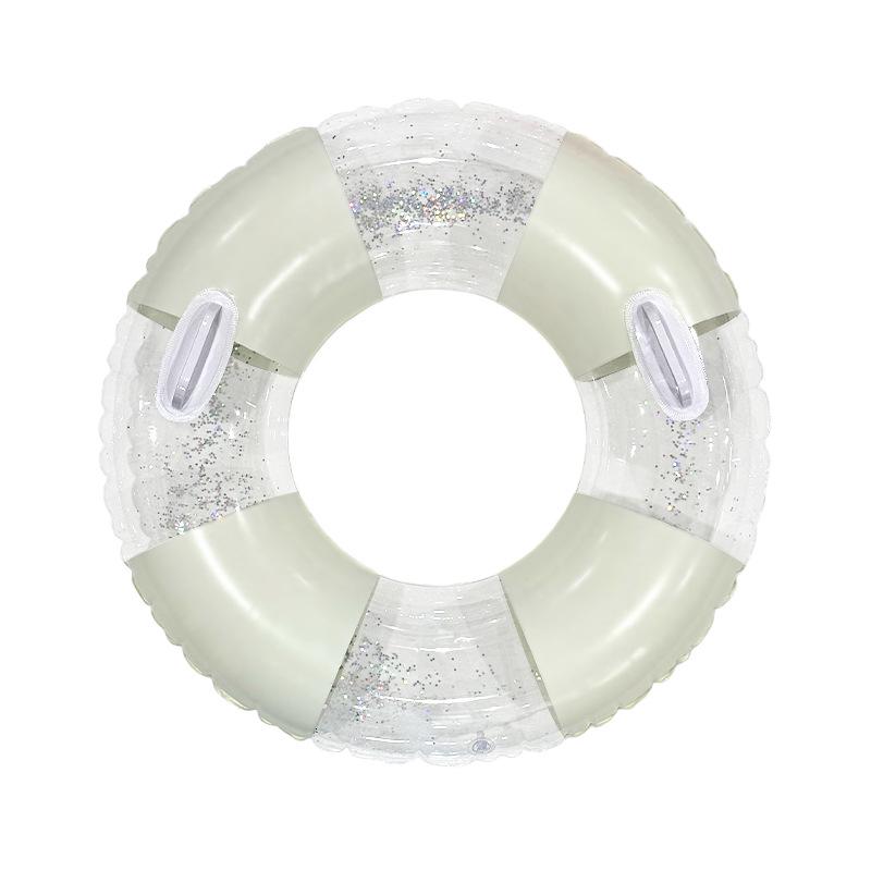 Inflatable Starry Sky Sequin Swimming Ring for Women - Thickened, Eco-friendly PVC