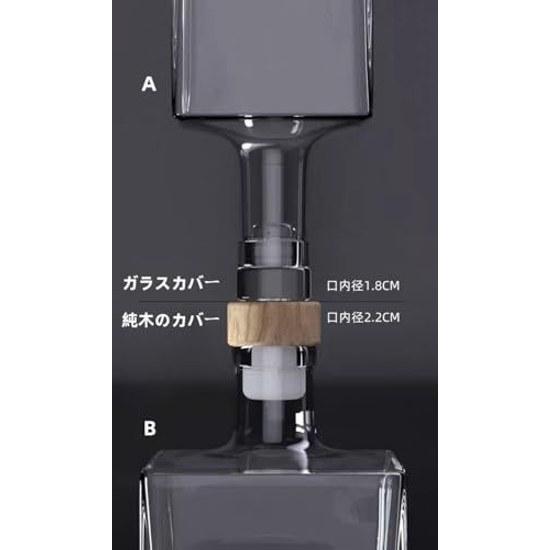 Kulangsu Empty Bottle Lead-free Glass Square Storage Wine Sake Shochu Sealed Fruit Syrup Water Crystal 500ml Refill Container Lid Corked