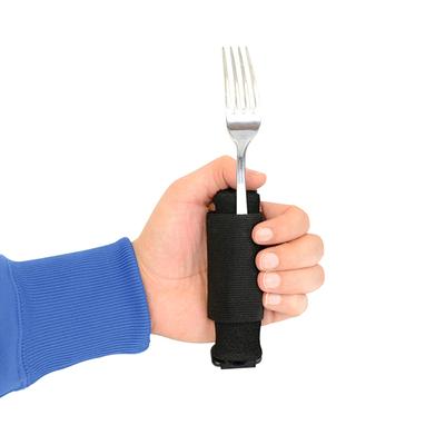 Hilfsmittel Besteck Manschettenhalter Gurt Elastisch Esshilfe Manschette Löffel Gabeln Messer Fixierung Nylonband Für Patienten Ältere Behinderte