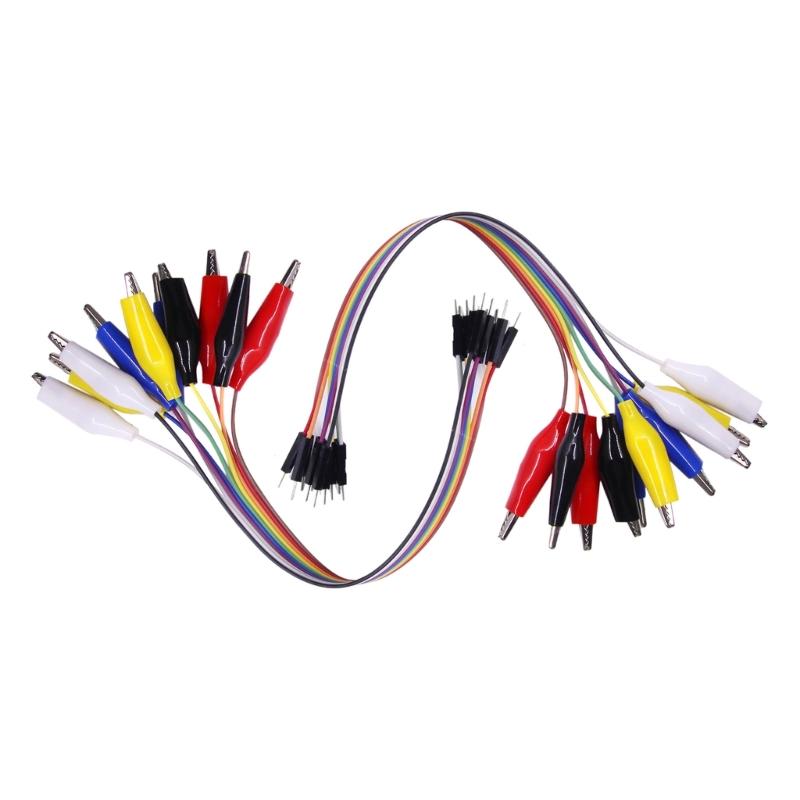 2Pieces Practical Color Coded Jumper Cables with Medium Sleeve for Electronics Experiments and Professional Applications