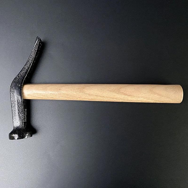 Handmade All-steel Repair Sole And Upper Shoe Hammer Leather Repair Percussion Tool Wooden Handle Window Breaker Nails Hammer