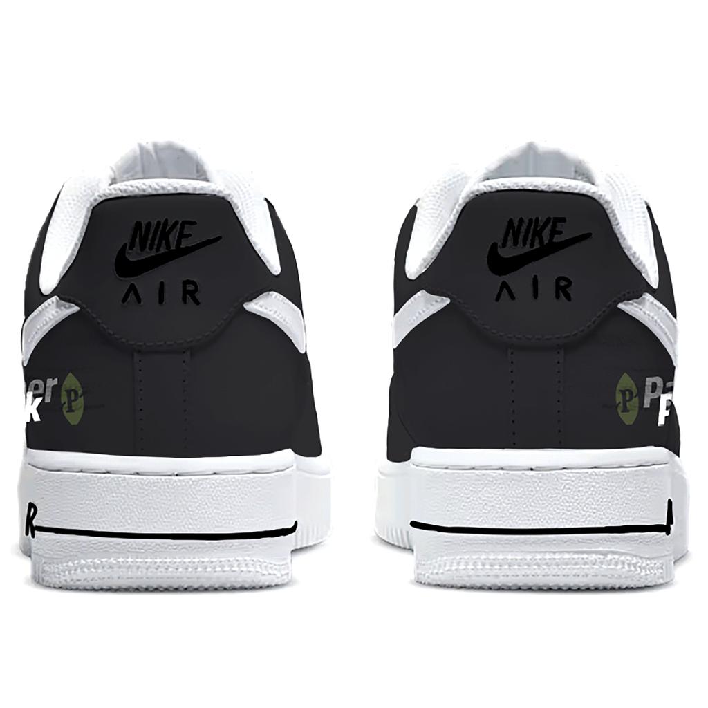Nike Air Force 1 Leather Cushioning Abrasion Resistant Low Top Skateboard Shoes Unisex Black White CW2288-111(Team560-)