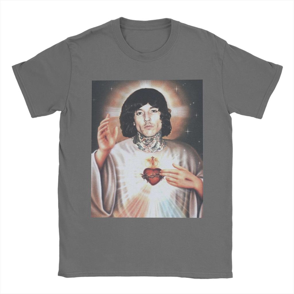 Saint Oli Sykes Brings Me the Horizons BMTH T-Shirt für Herren, tolles T-Shirt aus reiner Baumwolle, Kurzarm, Größen 4XL und 5XL
