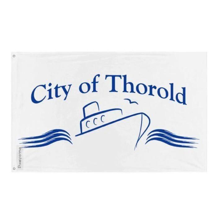 Drapeau - Thorold - 96 X 144 Cm - Polyester - Impression Recto/verso - Œillets En Fer
