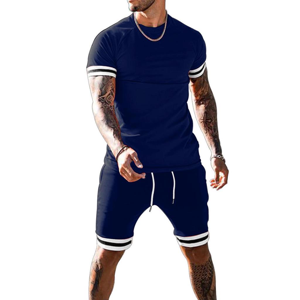 Men's Casual Summer Shorts and Short-Sleeve T-Shirt Set