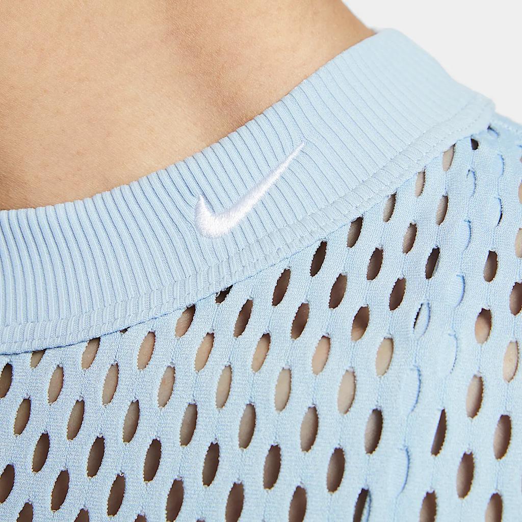 Nike Indy Dri-Fit Siateczkowy Oddychający Szybkoschnący Top Tank Damski Top Jasny-Morski-Niebieski Biały HF5421440