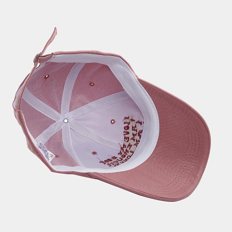 New Spring and Summer Letter Embroidered Baseball Cap Women's Versatile Face Peaked Cap Outdoor Travel Sun Protection Visor Tide