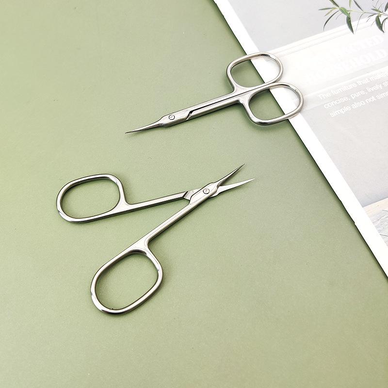 Stainless Steel Russian Style Beauty Scissors for Nails & Eyebrows with Eyelid Stickers
