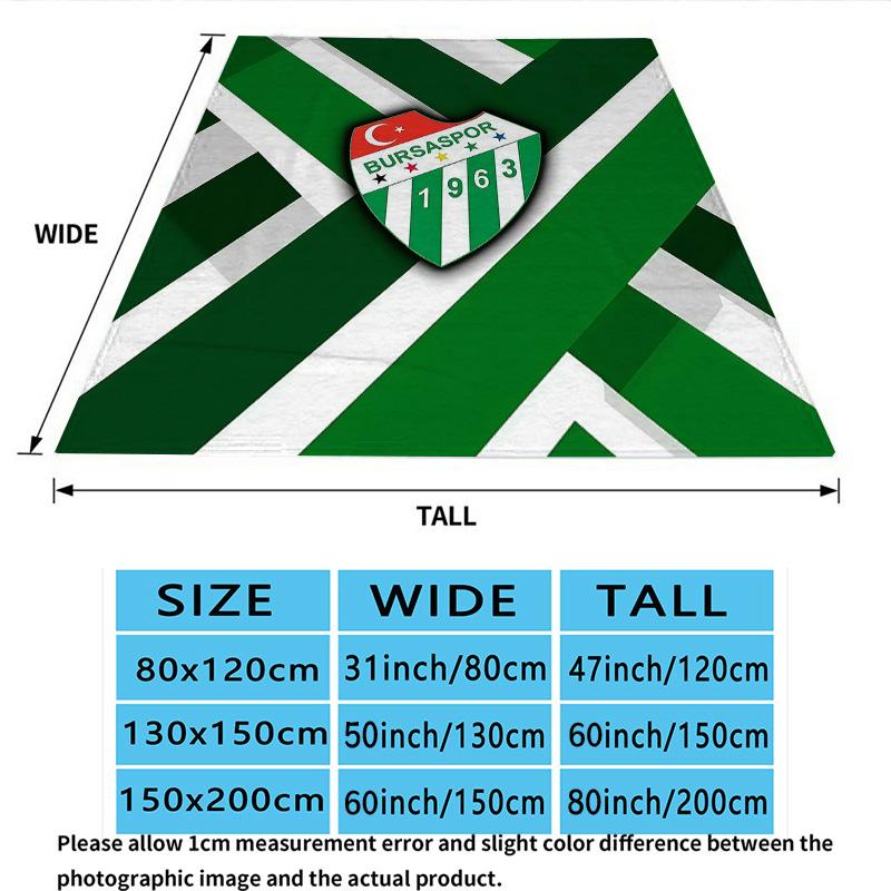 Bursaspor Flannel Blanket, High quality Comfortable for All Seasons, Home Decor, Warmth and Comfort
