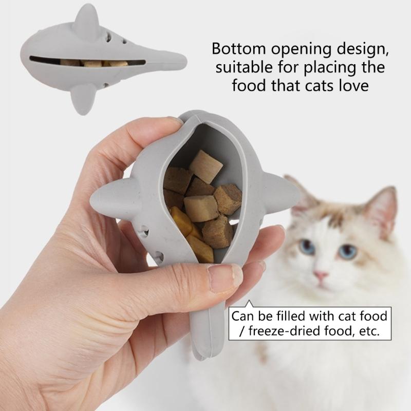 Interaktives Katzen-Puzzlespielzeug mit Leckerli-Ausgabefunktion Silikone Kauen Fischdesign Fördert Bewegung Mentale Stimulation