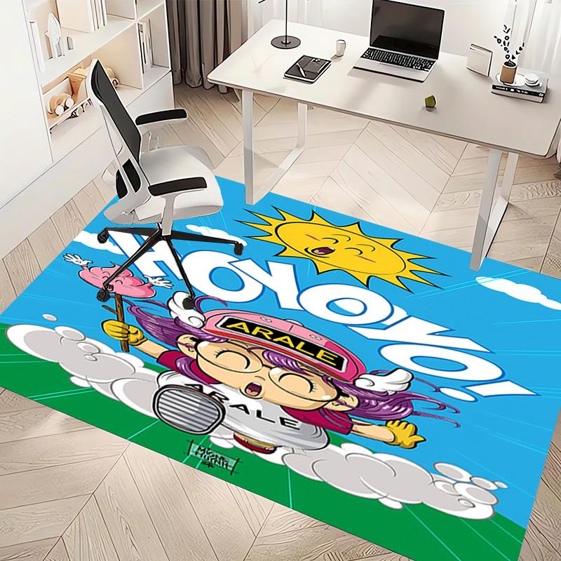 1pc Arale Print Area Rug - Soft, Washable Non-Slip Indoor Mat, Living Room, Home Office Decorative Rug,Office Decorative