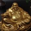 Golden Chinese Feng Shui Laughing Buddha Statues Ornaments Big Maitreya Buddha Sculpture Figurines Home Decoration Gifts