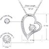 GemChic Women's Pendant Necklace Women Fashion Simple Design Sense Gift Zircon Heart Pendant Birthday Christmas Jewelry Gift