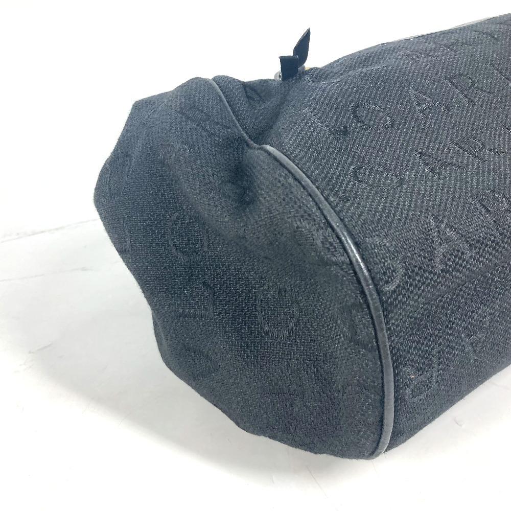 Bvlgari Logo Mania Bag Shoulder Bag Tote Bag Leather/Canvas Black/GoldHardware