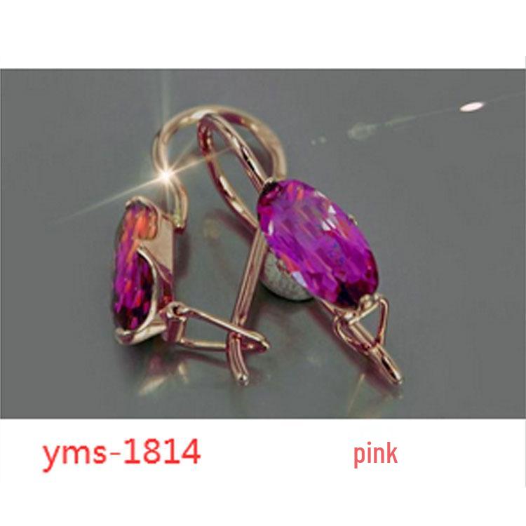Chenrui Zircon Gem Flower Multi-layer Retro Earrings