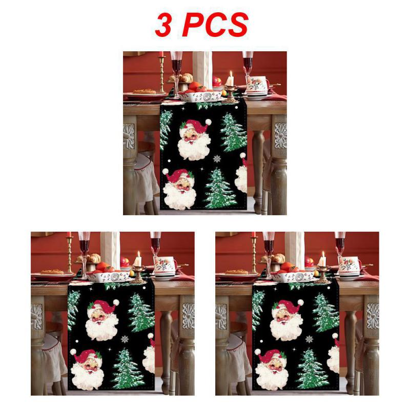 Новая рождественская льняная печатная скатерть для стола Nordic Home Living Room Insoled — фото 9