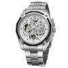Orologio Meccanico Automatico Forsining Cinturino in Acciaio Vuoto Luminoso Orologio da Uomo Moda Orologio Meccanico
