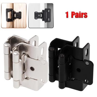 1/2inch Self Closing Spring Hinge Kitchen Cabinet Hinges Furniture Hardware Half Conceal Cover Plate Self Closing Hinges