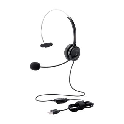 ELECOM USB Wired Single 30mm Black HS-HP29UBK Over-the-Head Headset, Ear, Driver,