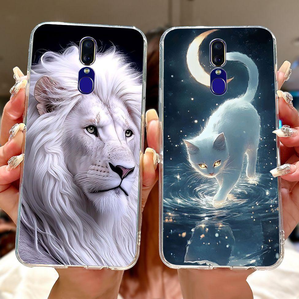 For Oppo F11 Case Clear Luxury Cute Cat Fashion Flower Funny Cool Painted Soft Back Cover For OppoF11 Phone Case CPH1913 CPH1911