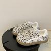 Leopard Print Series Fashion Round Head Comfortable Casual Shoes New Autumn Velcro Niche Ins Board Shoes