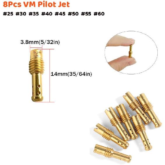 42 Pcs Carburetor Jet Kit For Mikuni Main & Pilot Slow Jet N100.604 VM28/486 VM4/042 VM22/210 Replaces TM33-8012 TM36-68 TM40-6