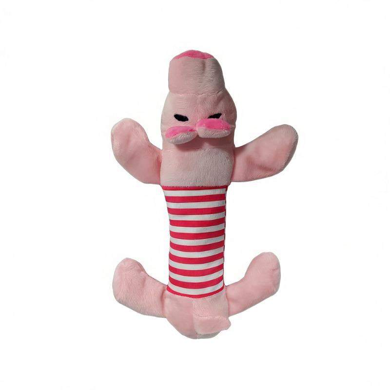 Soft Plush Elephant Shaped Squeaky Chew Toy for Pets