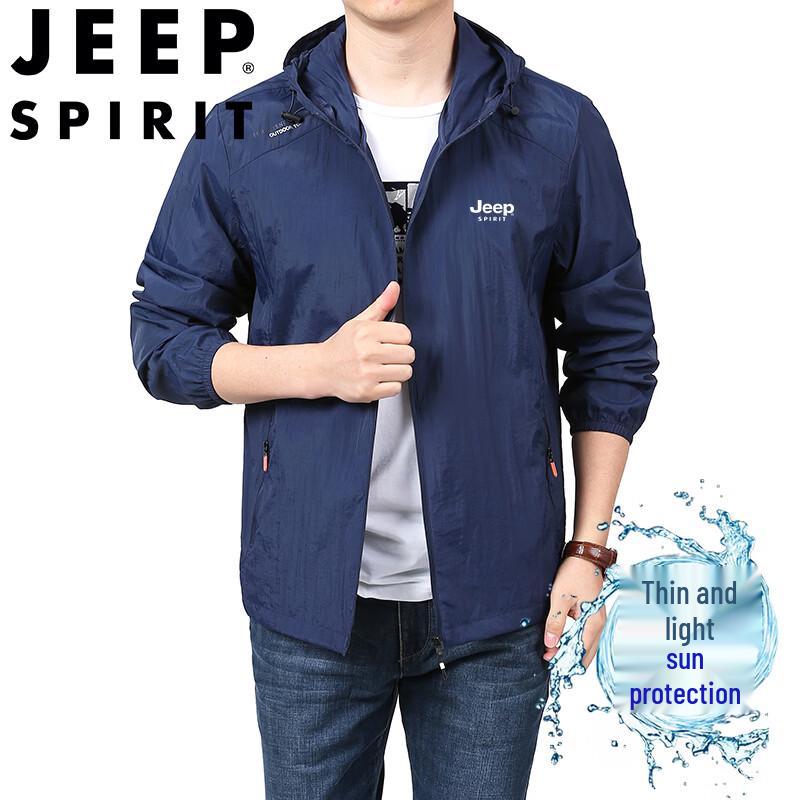 JEEP SPIRIT Men's Quick-Dry UV Protection Hooded Jacket