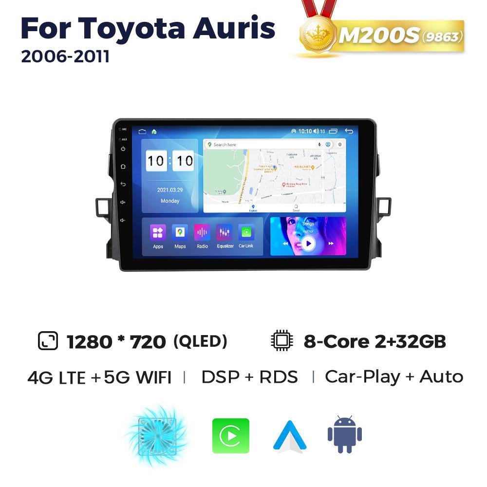 Radio auto Android 8 + 256G pentru Toyota Auris 2006-2011 Player video multimedia BT Wireless Carplay Auto Stereo GPS 2Din Unitate principală
