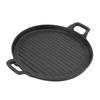 Ribbed Surface Steak Frying Pan Cast Iron Stovetop Griddle Barbecue Pan  Home Kitchen Cooking