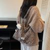 Canvas Bag Women's Large-capacity Autumn and Winter Leisure Leopard Print Messenger Bag Versatile Class Commuter Tote Bag