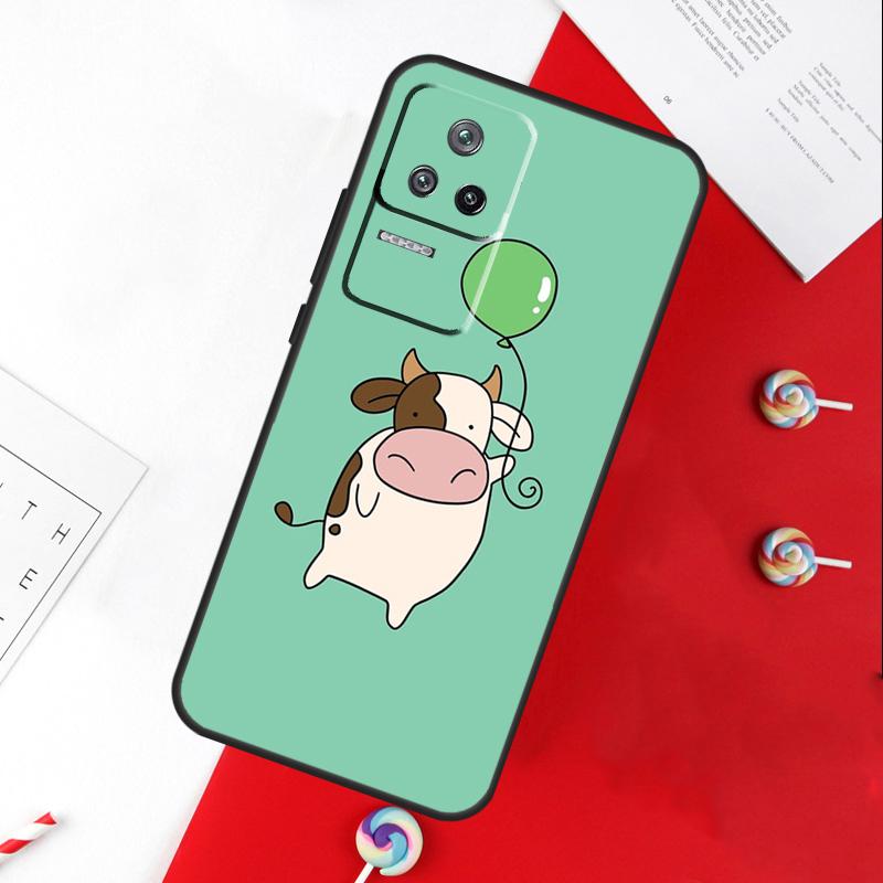 Cartoon Cute Cow Spots Cover For Xiaomi 15 Ultra 13 14 11T 12T 13T 14T Pro POCO X7 Pro X3 X5 X6 M6 F5 F6 Pro Case