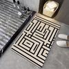 Modern Minimalist Diatomaceous Earth Bath Mat Non-Slip Absorbent Floor Bathroom Shower Area