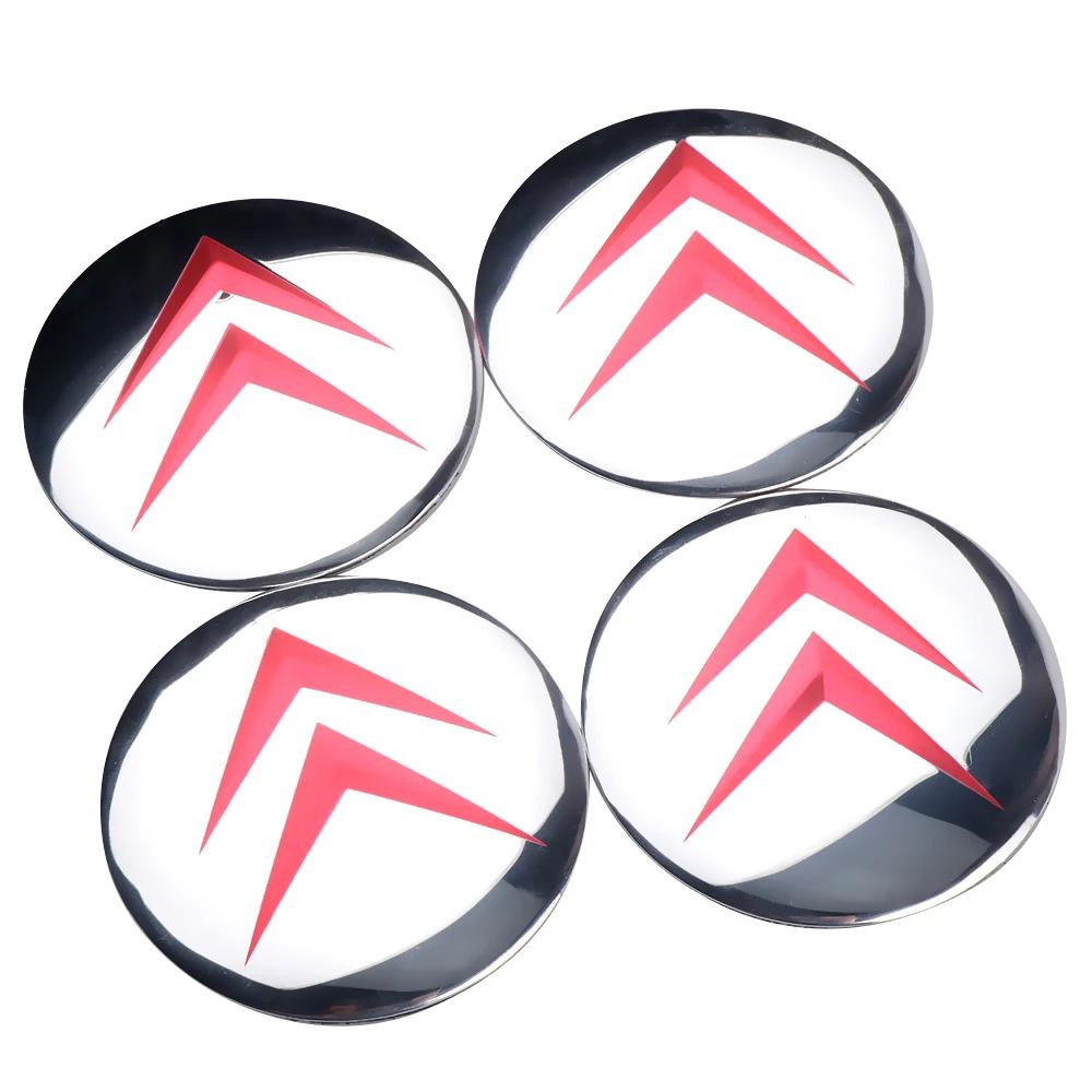 4Pcs Car Styling Aluminum Wheel Center Hub Caps Stickers For Citroen C4 C3 Xsara C-Elysee C5 C1 DS DS3 DS5 DS4 Jumper Picasso