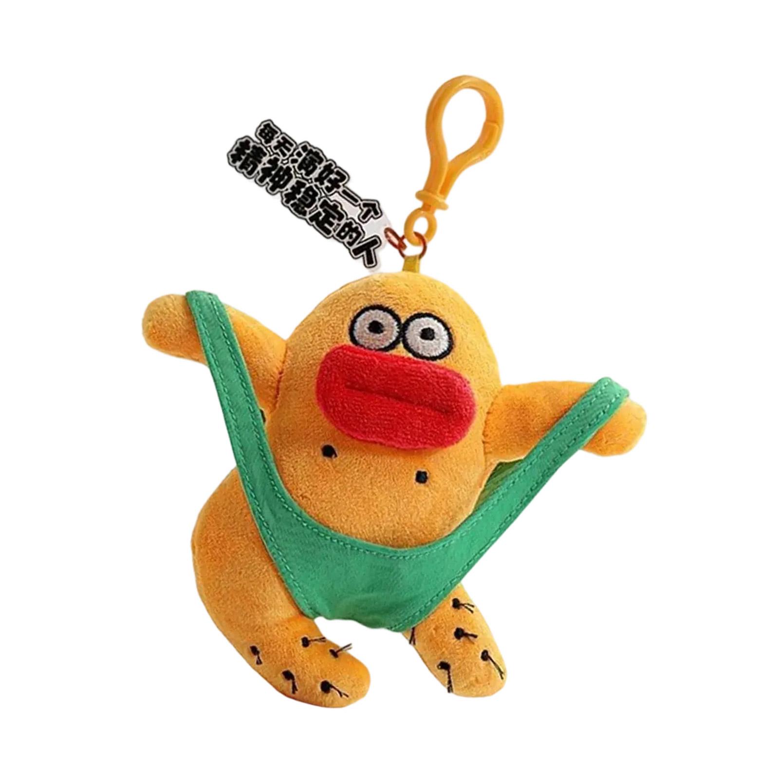 

Quirky Plush Keyring Charm Unique Style and Eye Catching Sausage Mouth Doll Keychain Daily Commute Bag Accessory T3