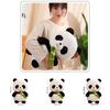 Süßes Panda Plüschtier Stofftier Puppe Bambussprossen Blume Bär Geschenk für Mädchen und Kinder