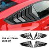 Für Ford Mustang S650 GT 2024 2025 Auto Heckklappenfenster Glänzend Schwarz Karbonfaser-Muster ABS Spiegelblenden-Abdeckung Zubehör