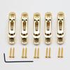 5 Pcs Guitar Bridge Sadlles Single Individual Bridge Saddles Tailpiece Set for 5 String Electric Guitar Parts