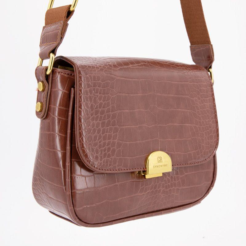 Sac bandouliere Romy motif croco à clip doré 22x18x8cm Femme GEORGES RECH