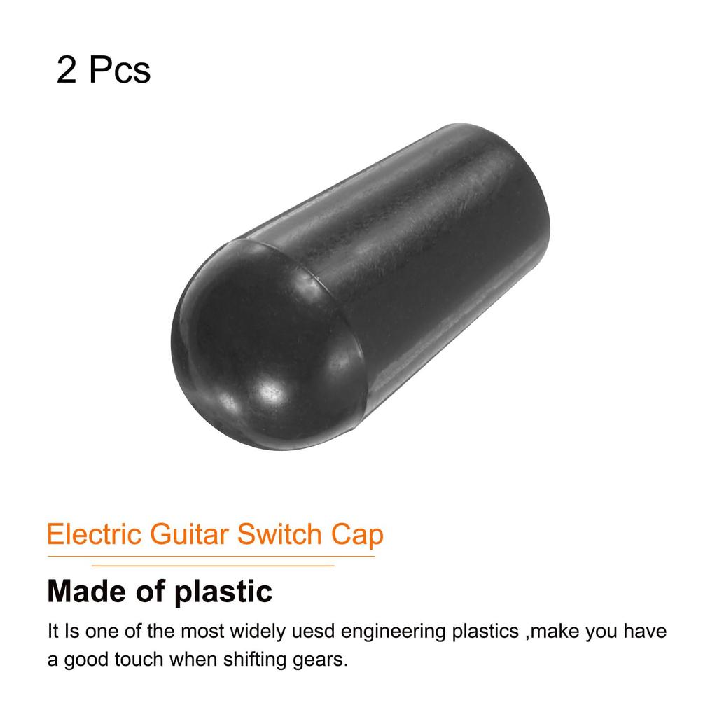 uxcell 2Pcs Guitar Pickup Switch Tip Plastic Toggle Switch Knob for LP Electric Guitar Black 3-Way M3.5