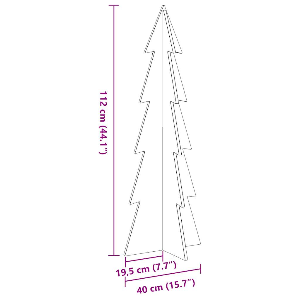 Vidaxl Drewniana Choinka Do Udekorowania, Woskowy Brąz, 112 Cm, Sosna